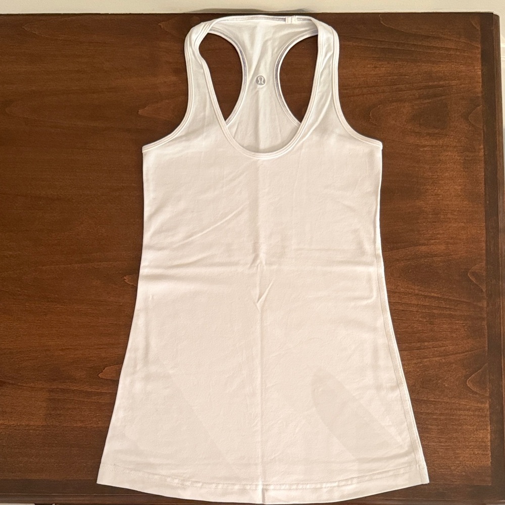 Lululemon Athletica White Racerback Tank Top